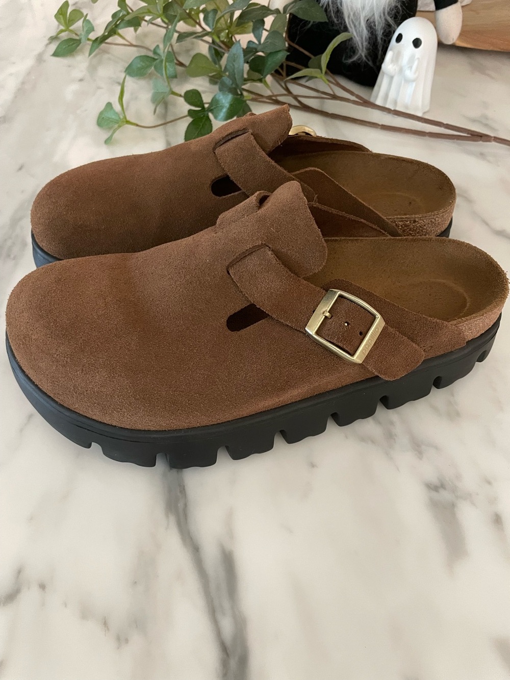 Birkenstock Papillio Chunky Boston Clog Brown Dark Tea size 8 - 8.5 - Picture 2 of 10